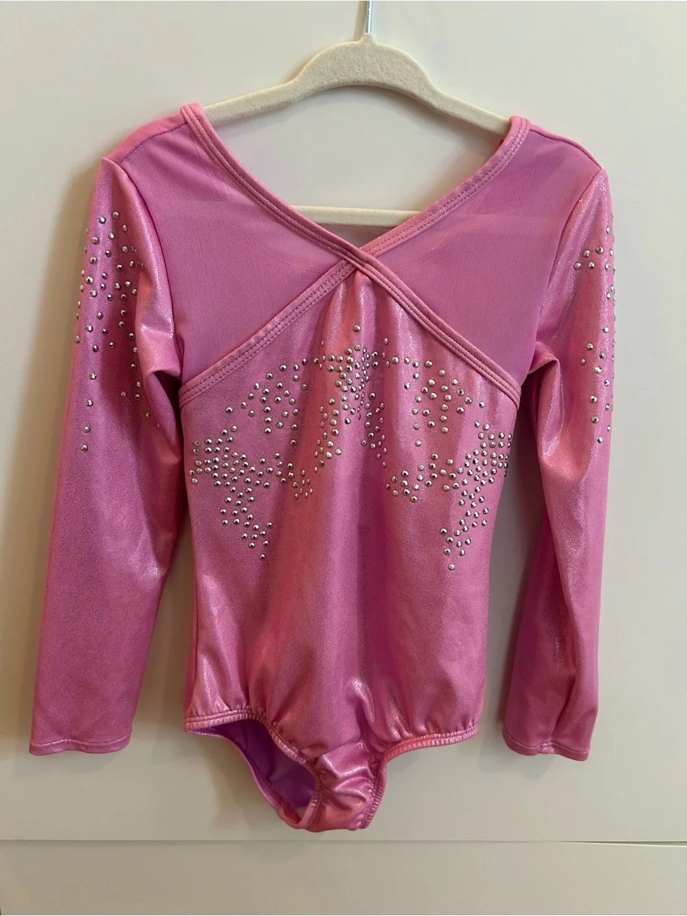 Set of 2 Pink Tie-Dye and Sparkle Dance Leotards - Size XS (4/5)